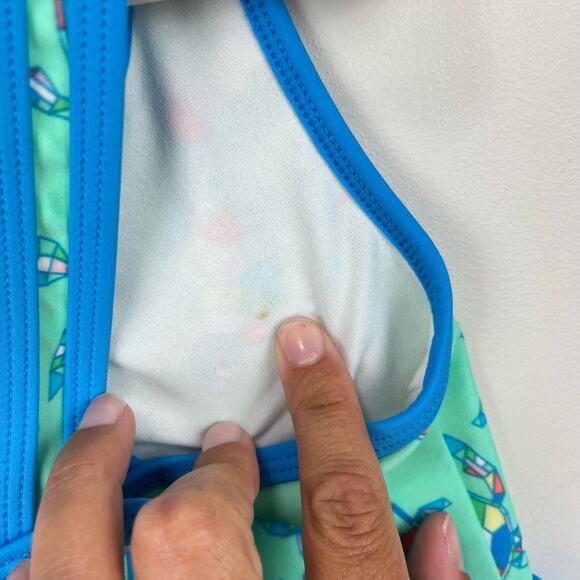 L.L. Bean Girls Ruffle Turtle Bathing Suit 2T - Picture 8 of 8